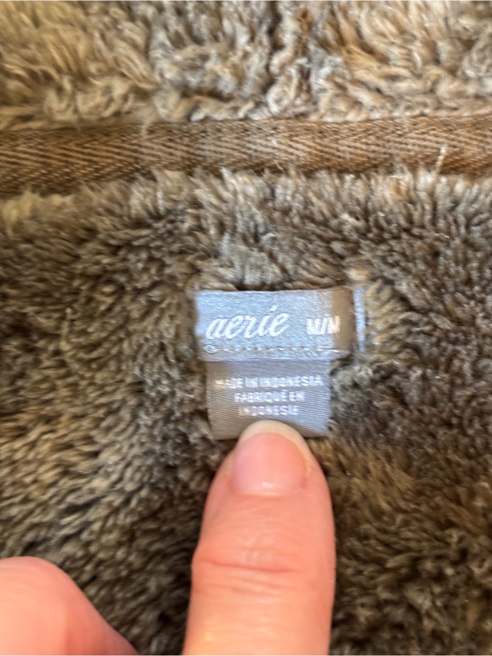 aerie Hooded Sherpa Zip-Up Jacket - Picture 3 of 5